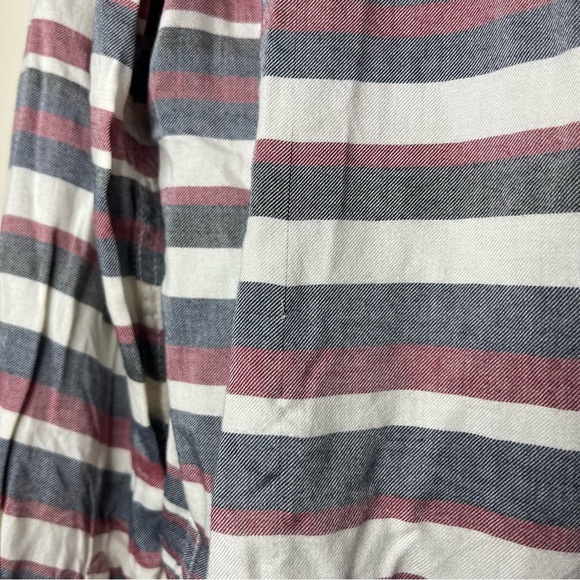 BEACHLUNCHLOUNGE Collection Beachy Striped Summer Longlined Buttondown Shirt - Picture 8 of 8